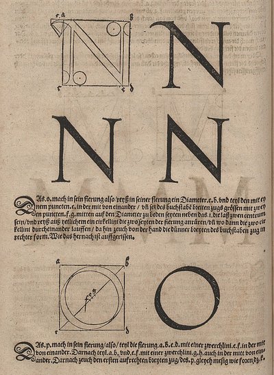 Construction of Letters by Albrecht Dürer